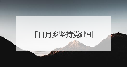日月乡坚持党建引领推动基层治理