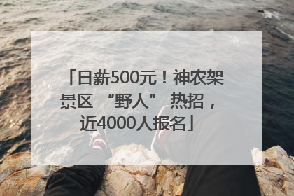 日薪500元！神农架景区 “野人” 热招，近4000人报名