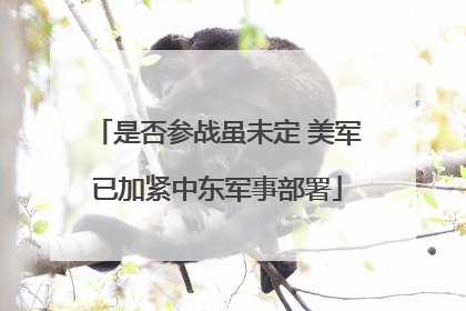 是否参战虽未定 美军已加紧中东军事部署