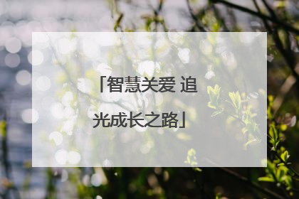 智慧关爱 追光成长之路