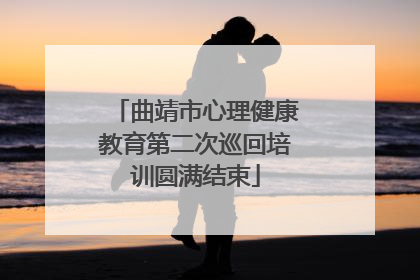 曲靖市心理健康教育第二次巡回培训圆满结束