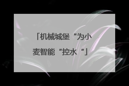 机械城堡“为小麦智能“控水“