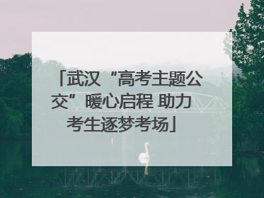 武汉“高考主题公交”暖心启程 助力考生逐梦考场
