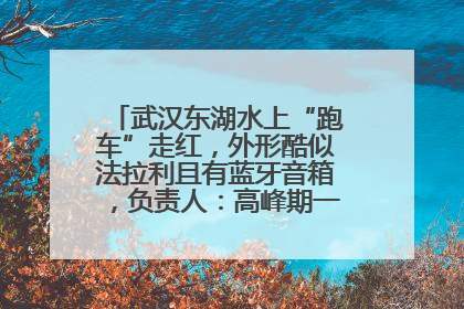 武汉东湖水上“跑车”走红，外形酷似法拉利且有蓝牙音箱，负责人：高峰期一两百人排队
