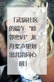 武锅社区的端午“睦邻密码”龙舟桨声里划出共治同心圆