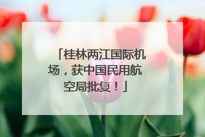 桂林两江国际机场，获中国民用航空局批复！