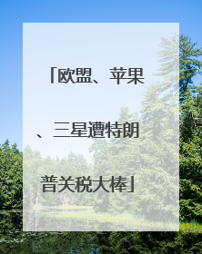 欧盟、苹果、三星遭特朗普关税大棒
