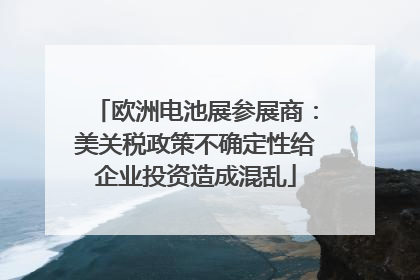 欧洲电池展参展商：美关税政策不确定性给企业投资造成混乱