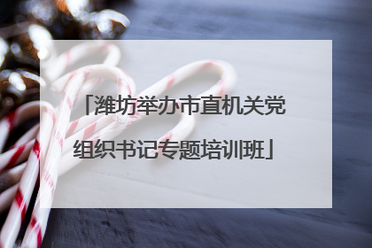潍坊举办市直机关党组织书记专题培训班
