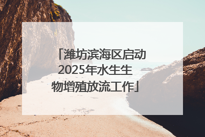 潍坊滨海区启动2025年水生生物增殖放流工作