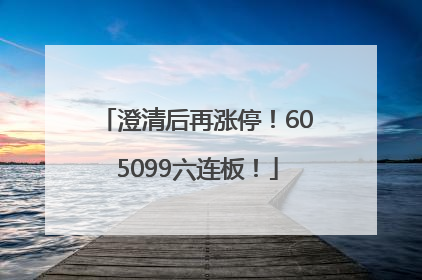 澄清后再涨停！605099六连板！