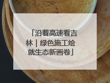 沿着高速看吉林｜绿色施工绘就生态新画卷