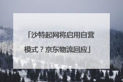 沙特起网将启用自营模式？京东物流回应