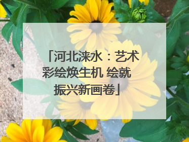 河北涞水：艺术彩绘焕生机 绘就振兴新画卷