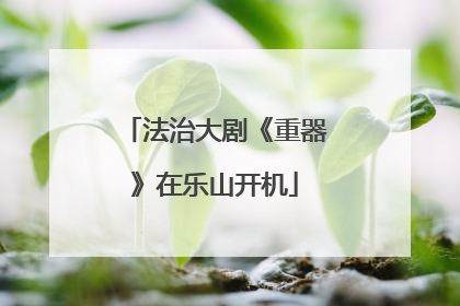 法治大剧《重器》在乐山开机