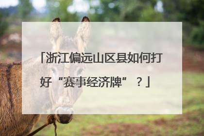 浙江偏远山区县如何打好“赛事经济牌”？