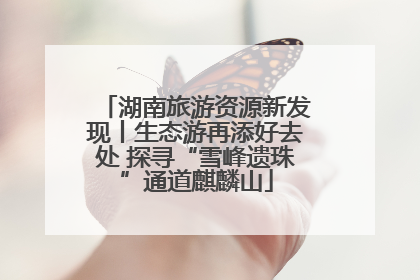 湖南旅游资源新发现丨生态游再添好去处 探寻“雪峰遗珠”通道麒麟山