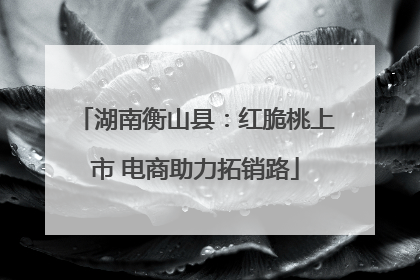 湖南衡山县：红脆桃上市 电商助力拓销路
