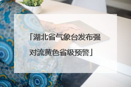 湖北省气象台发布强对流黄色省级预警