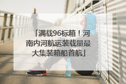 满载96标箱！河南内河航运装载量最大集装箱船首航