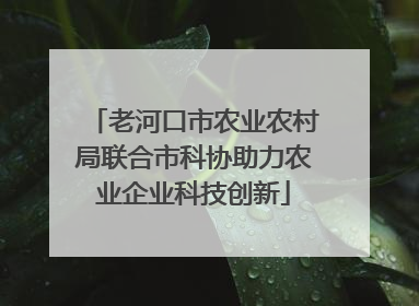老河口市农业农村局联合市科协助力农业企业科技创新