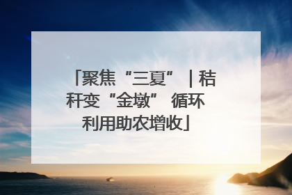 聚焦“三夏”｜秸秆变“金墩” 循环利用助农增收