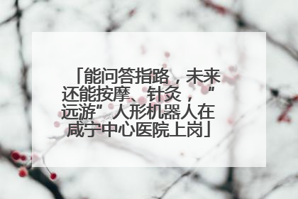 能问答指路，未来还能按摩、针灸，“远游”人形机器人在咸宁中心医院上岗