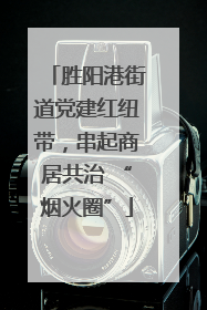 胜阳港街道党建红纽带，串起商居共治 “烟火圈”