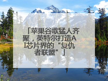 苹果谷歌猛人齐聚，英特尔打造AI芯片界的“复仇者联盟”