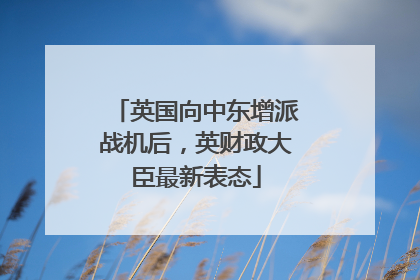 英国向中东增派战机后，英财政大臣最新表态