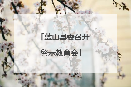 蓝山县委召开警示教育会