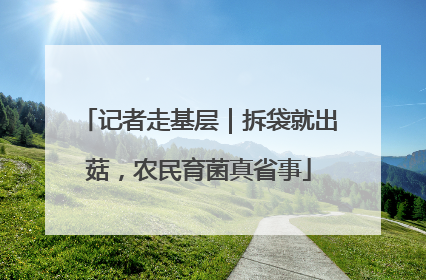 记者走基层｜拆袋就出菇，农民育菌真省事