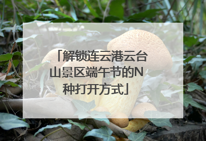 解锁连云港云台山景区端午节的N种打开方式