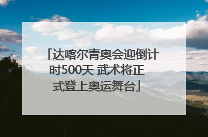 达喀尔青奥会迎倒计时500天 武术将正式登上奥运舞台