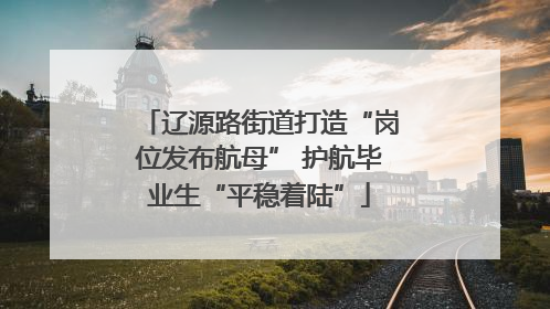 辽源路街道打造“岗位发布航母” 护航毕业生“平稳着陆”