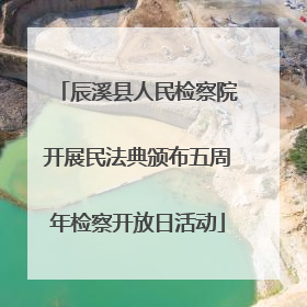 辰溪县人民检察院开展民法典颁布五周年检察开放日活动