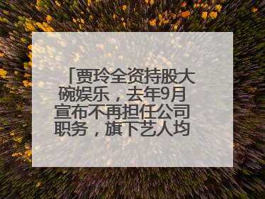 贾玲全资持股大碗娱乐，去年9月宣布不再担任公司职务，旗下艺人均不续约