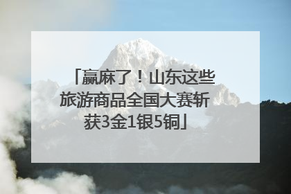 赢麻了！山东这些旅游商品全国大赛斩获3金1银5铜