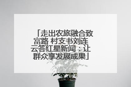 走出农旅融合致富路 村支书刘连云答红星新闻：让群众享发展成果