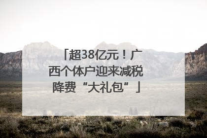 超38亿元！广西个体户迎来减税降费“大礼包”