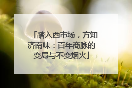 踏入西市场，方知济南味：百年商脉的变局与不变烟火
