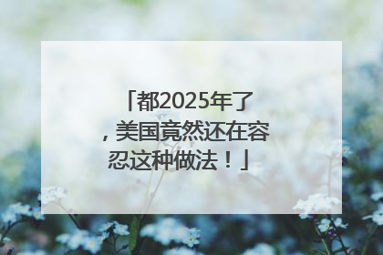 都2025年了，美国竟然还在容忍这种做法！