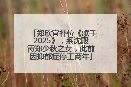 郑欣宜补位《歌手2025》，系沈殿霞郑少秋之女，此前因抑郁症停工两年