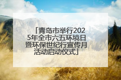 青岛市举行2025年全市六五环境日暨环保世纪行宣传月活动启动仪式