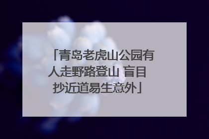 青岛老虎山公园有人走野路登山 盲目抄近道易生意外