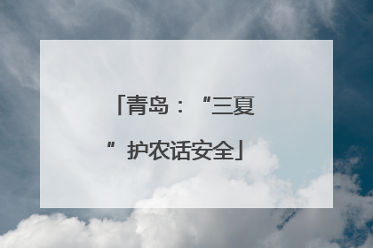 青岛：“三夏”护农话安全