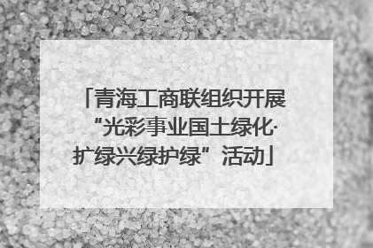 青海工商联组织开展“光彩事业国土绿化·扩绿兴绿护绿”活动