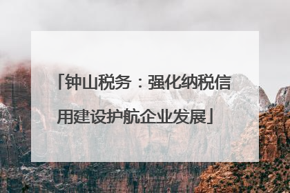 钟山税务：强化纳税信用建设护航企业发展