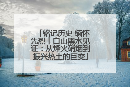 铭记历史 缅怀先烈丨白山黑水见证：从烽火硝烟到振兴热土的巨变