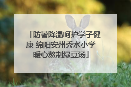 防暑降温呵护学子健康 绵阳安州秀水小学暖心熬制绿豆汤